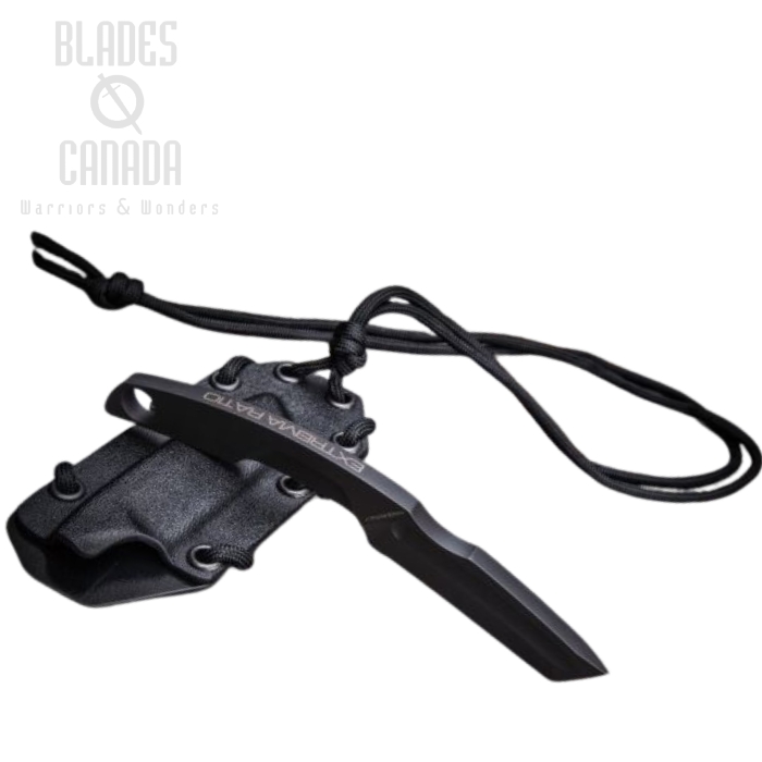 Extrema Ratio N.K.3 Tanto Neck Knife, N690 Black, Kydex Sheath